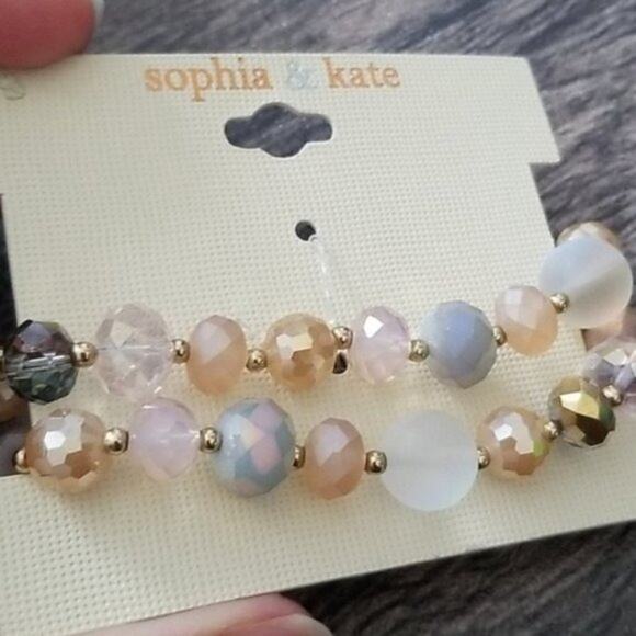 Sophia & Kate multicolor beaded bracelet set NEW - Picture 3 of 3